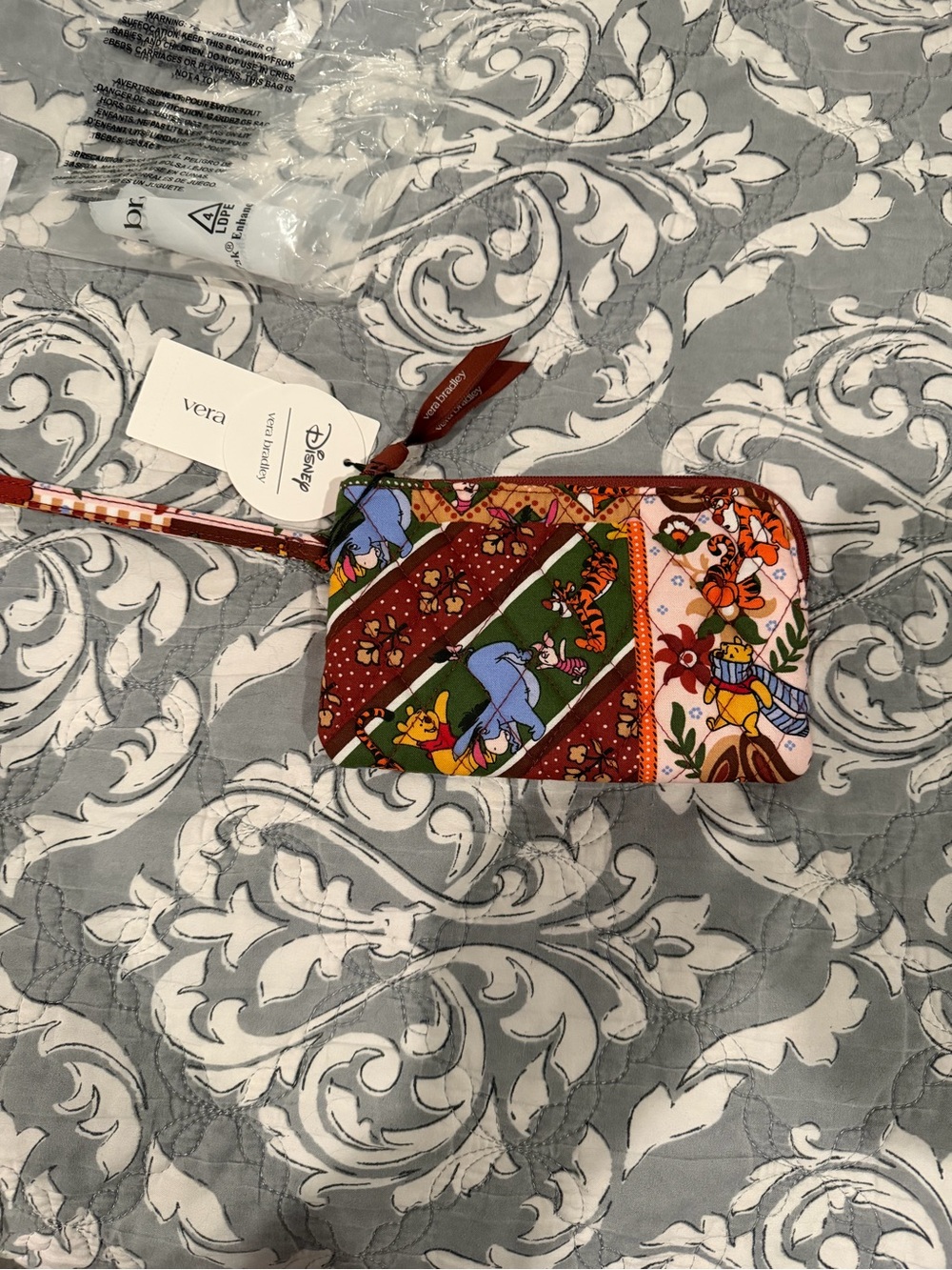Vera Bradley Disney Winnie The Pooh's Autumn Adventures Essential Zip Wristlet
